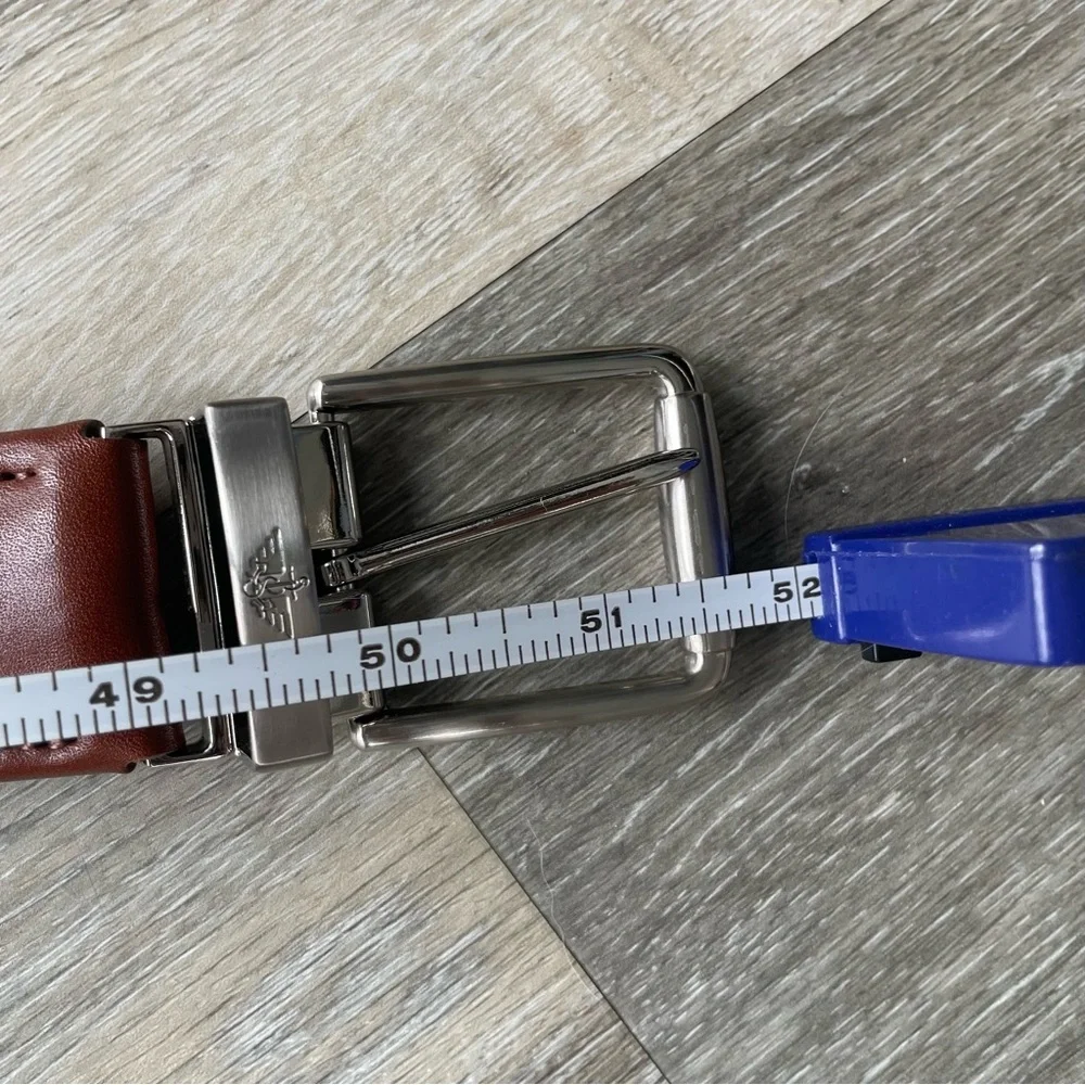 Dockers Men’s Reversible Woven Belt Adjustable Size 46-48 Navy/Tan